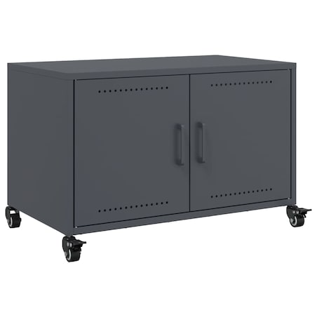 vidaXL Szafka RTV, antracytowa, 68x39x43,5 cm, stal