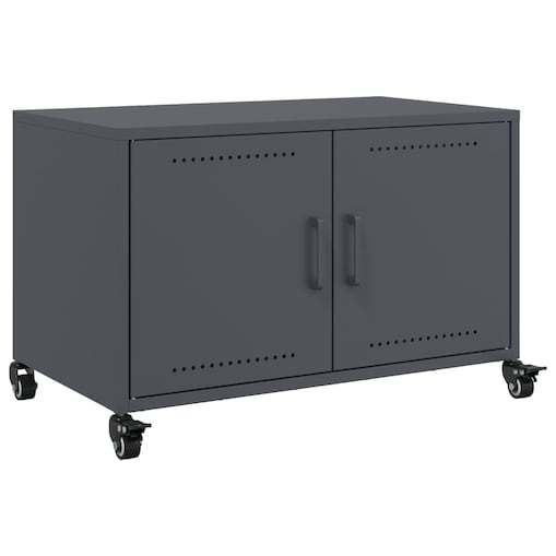 vidaXL Szafka RTV, antracytowa, 68x39x43,5 cm, stal