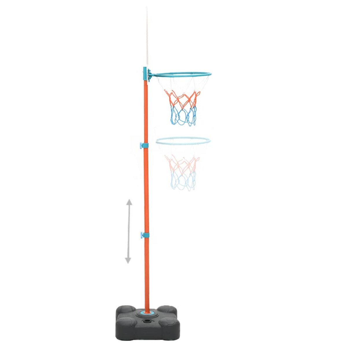 vidaXL Przenośny zestaw do koszykówki, regulowany, 109-141 cm