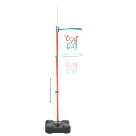 vidaXL Przenośny zestaw do koszykówki, regulowany, 109-141 cm