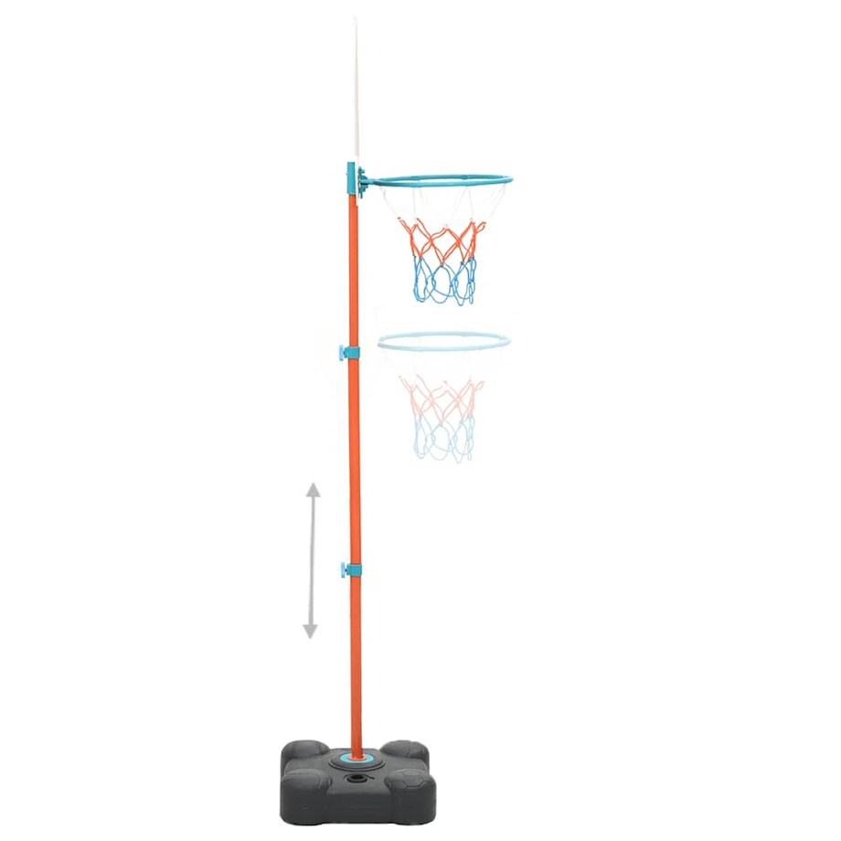 vidaXL Przenośny zestaw do koszykówki, regulowany, 109-141 cm