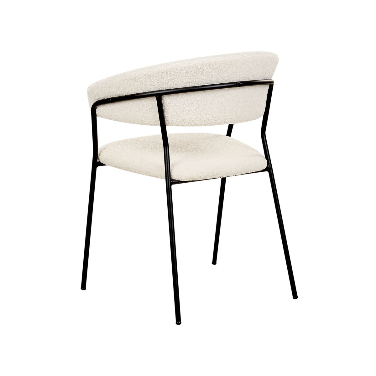 Zestaw 2 krzeseł do jadalni boucle złamana biel MARIPOSA