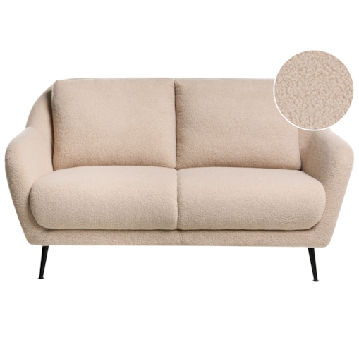 Sofa dla 2 osób EIBY Boucle Beżowy