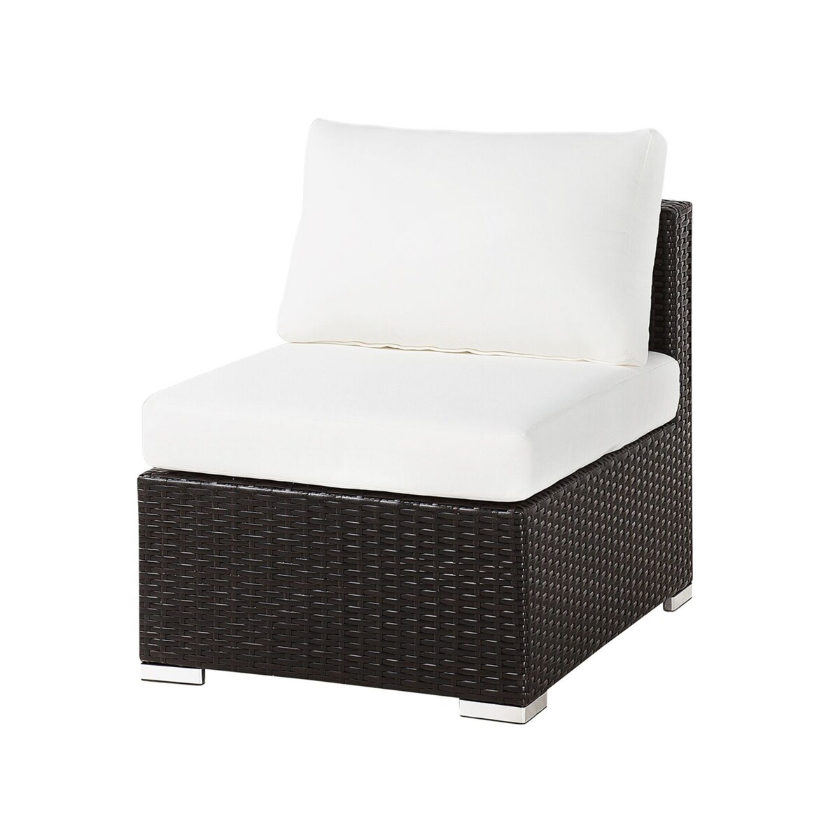 Zestaw ogrodowy ze stolikiem dla 8 osób XXL Prawostronny Modułowy Technorattan Ciemnobrązowy