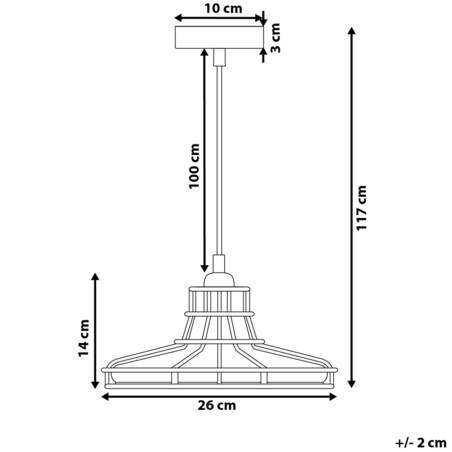 Lampa wisząca TORRE Szkło Miedziany
