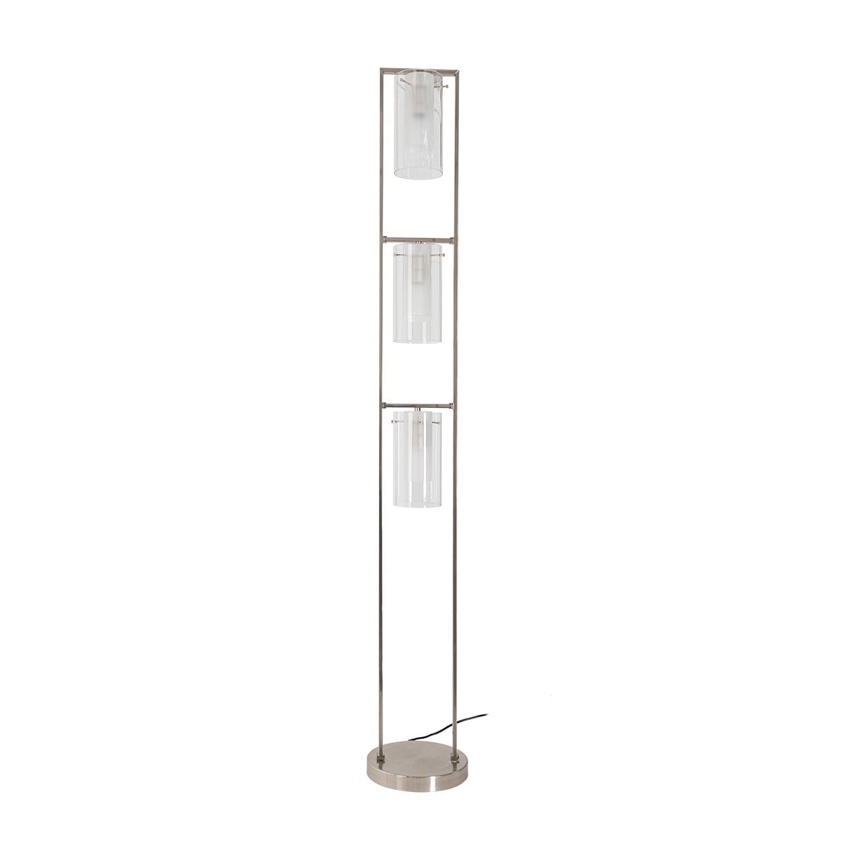Lampa Podłogowa Conetti Srebrna 3xE27 Regulacja Wysokości Italux