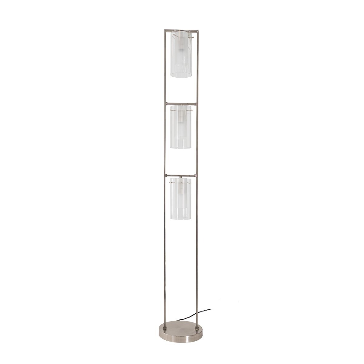 Lampa Podłogowa Conetti Srebrna 3xE27 Regulacja Wysokości Italux