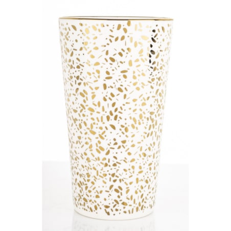 Kubek porcelanowy 450ml biało-złoty IRENA