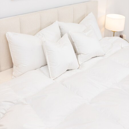 Komplet pościeli 160x200 satyna bawełniana pościel biała PAN MATERAC