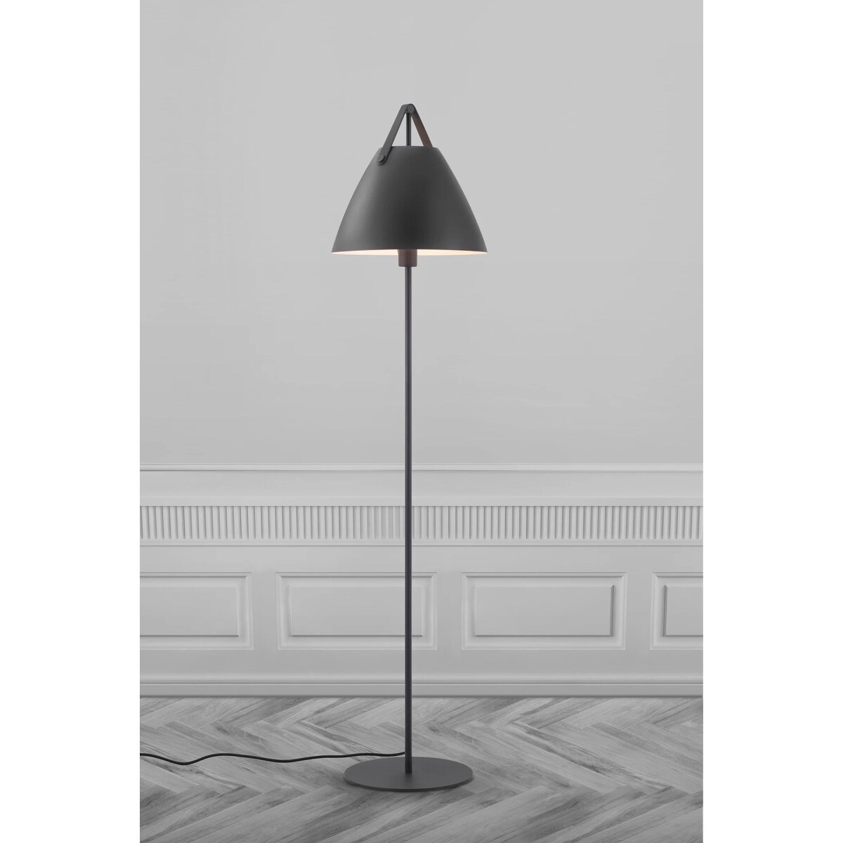 Lampa stojąca podłogowa Strap 46234003 Nordlux skandynawska czarna