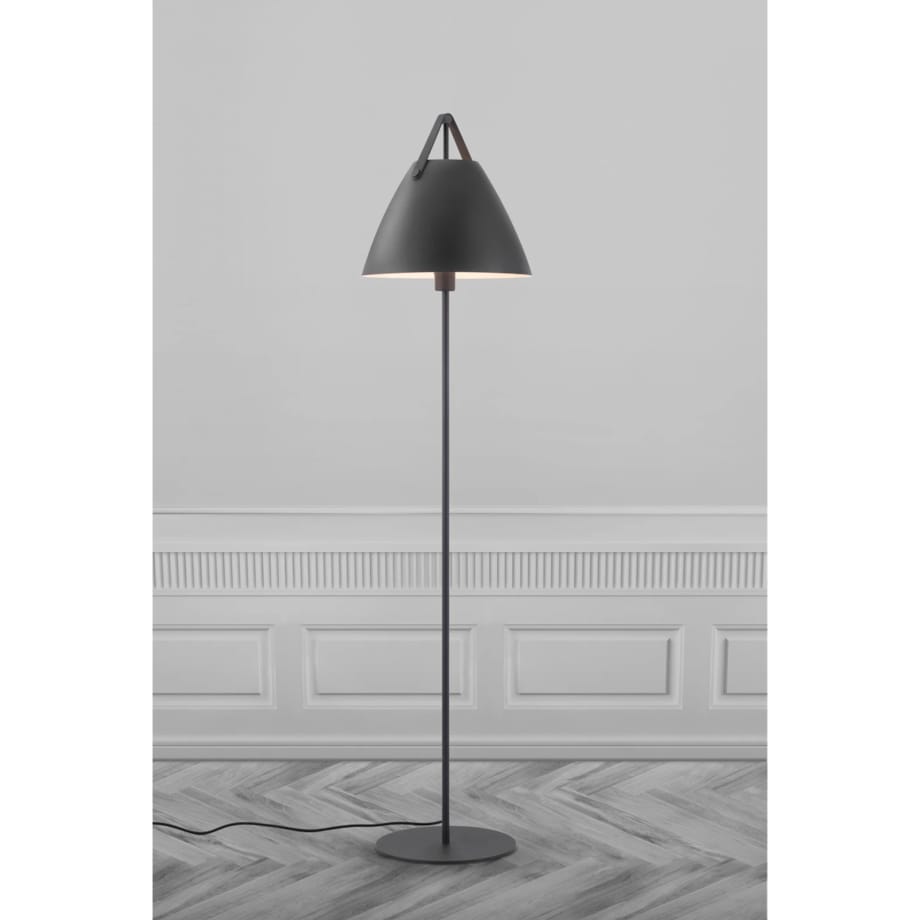 Lampa stojąca podłogowa Strap 46234003 Nordlux skandynawska czarna