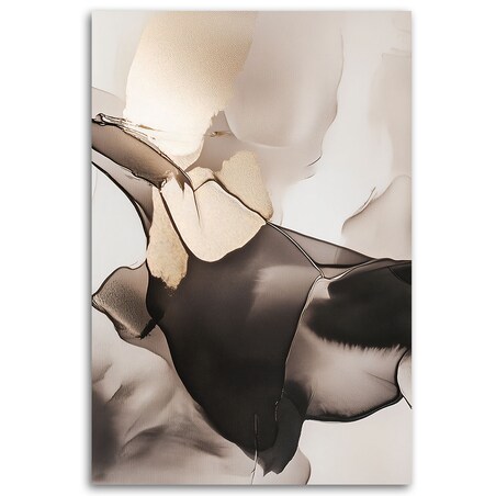 Feeby Obraz do sypialni, Abstrakcja 3D Beżowy Brąz Nowoczesna 70x100 cm