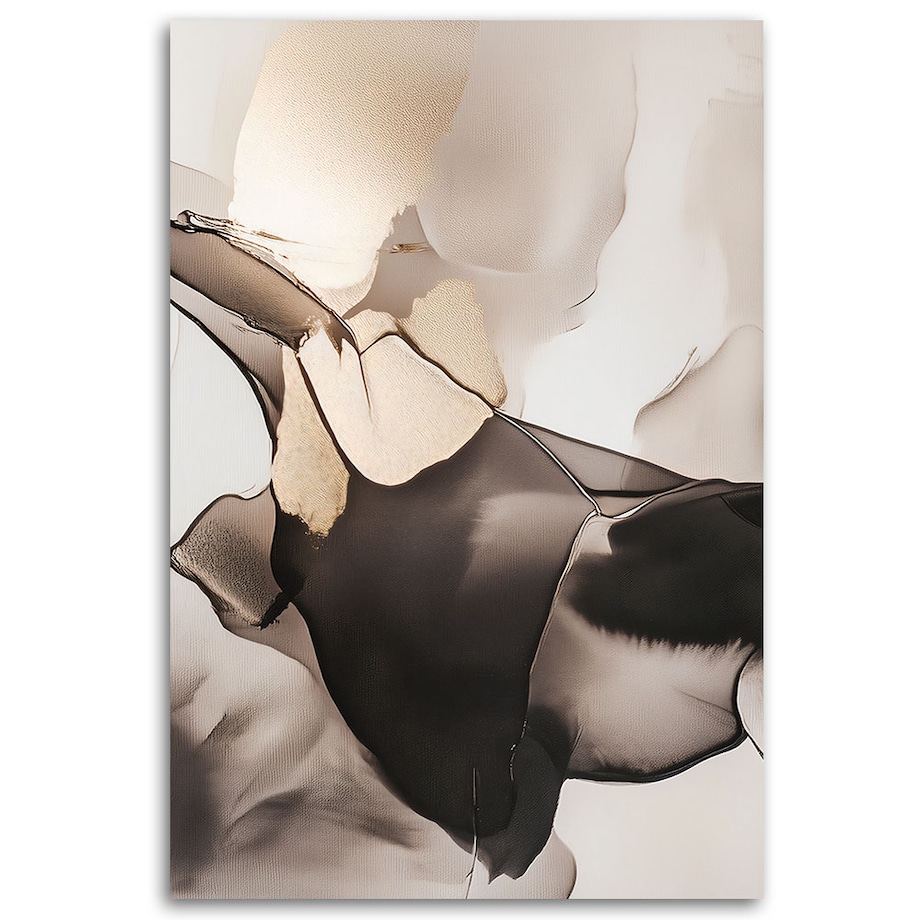 Feeby Obraz do sypialni, Abstrakcja 3D Beżowy Brąz Nowoczesna 70x100 cm