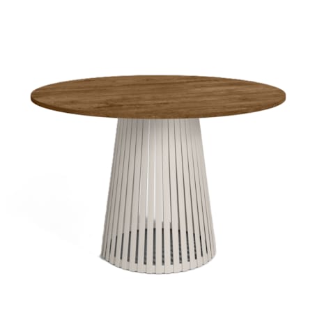 Stół VIV okrągły z lamelami, blat 75cm dąb lefkas- podstawa kaszmir