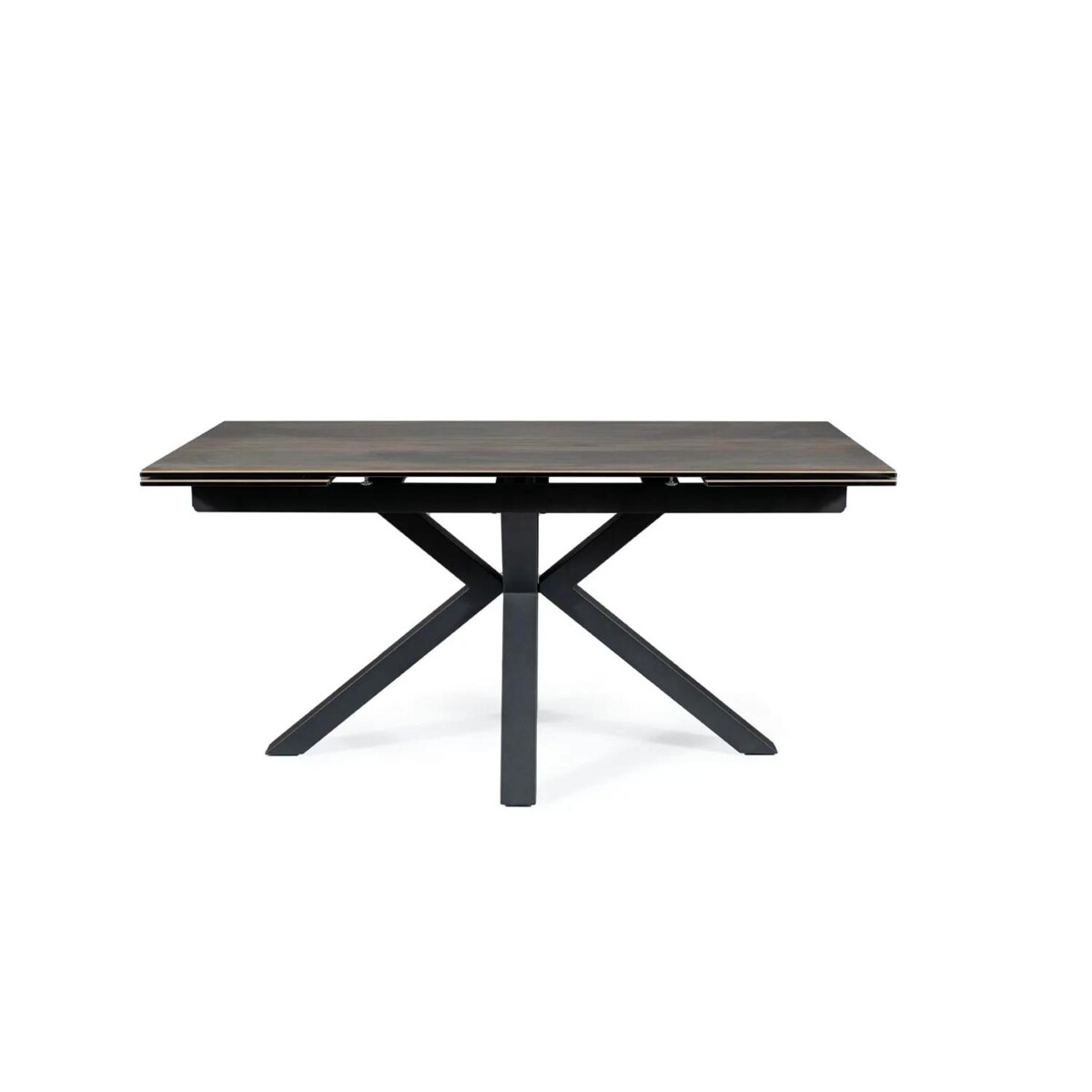 Stół rozkładany COLUMBUS CERAMIC 160(240)x90 brązowy/czarny mat