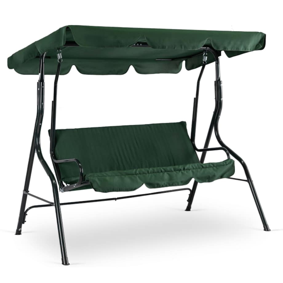 Huśtawka Ogrodowa Bujana Wolnostojąca Na Taras Metalowa Zielona RENO