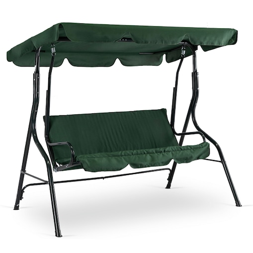 Huśtawka Ogrodowa Bujana Wolnostojąca Na Taras Metalowa Zielona RENO