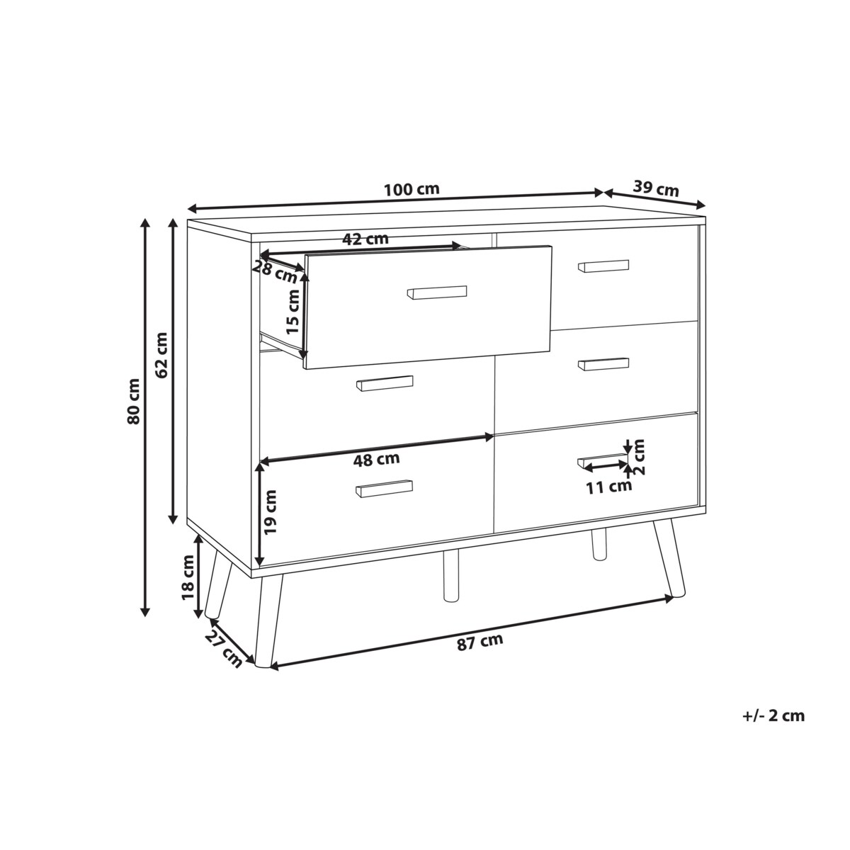 Komoda biała NEWARK III