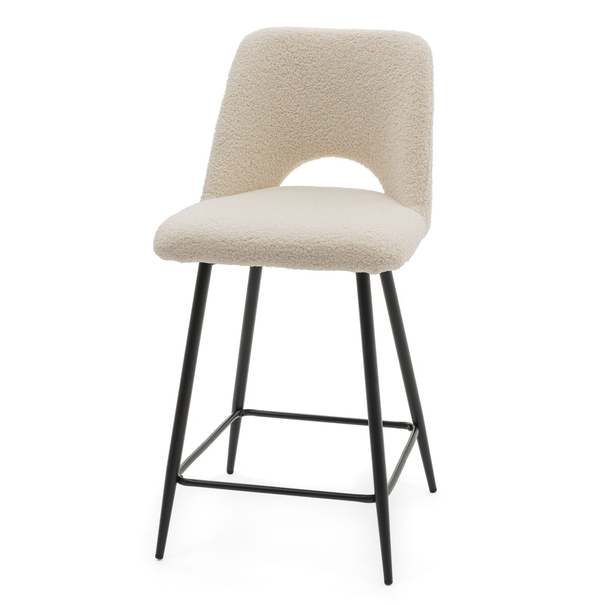 HOKER TAPICEROWANY BOUCLE TEDDY DO SALONU JADALNI BAROWY NOWOCZESNY ORO JASNOBEŻOWY