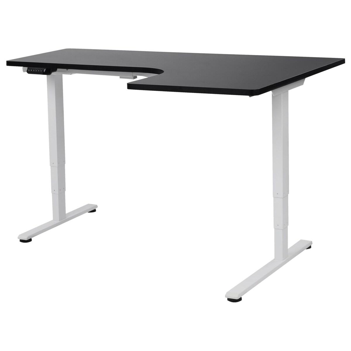 Biurko regulowane Elektryczny Prawostronny Czarny DESTINES