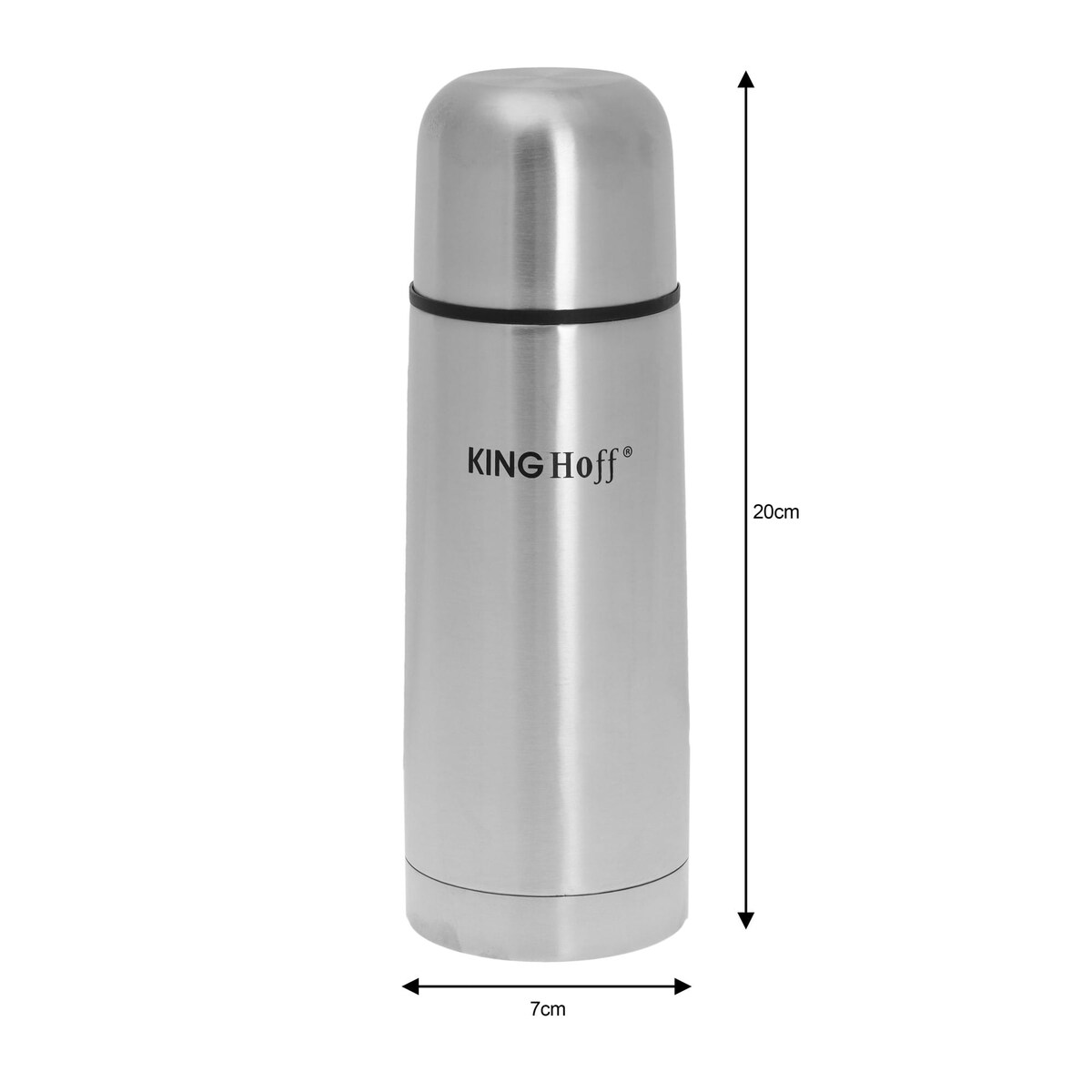 Termos stalowy z pokrowcem 0.35L na kawę herbatę napoje KINGHOFF