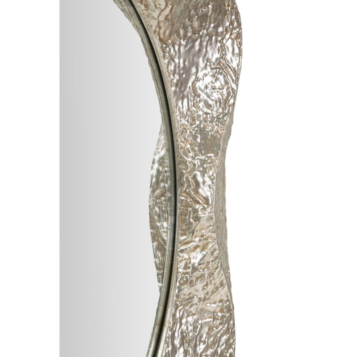 Lustro ścienne Argelux, kolor srebrny, żelazo i płyta MDF, 104 x 7 x 104 cm, kształt okrągły, styl glamour, do salonu i przedpokoju, Mauro Ferretti
