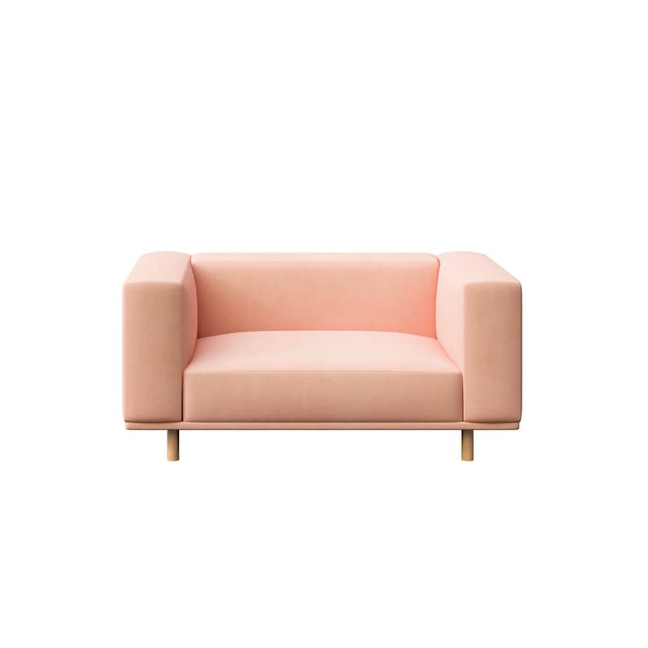 Kukumo sofa 2 osobowa Brzoskwiniowa