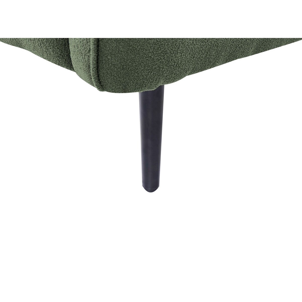 Szezlong boucle prawostronny zielony CHEVANNES