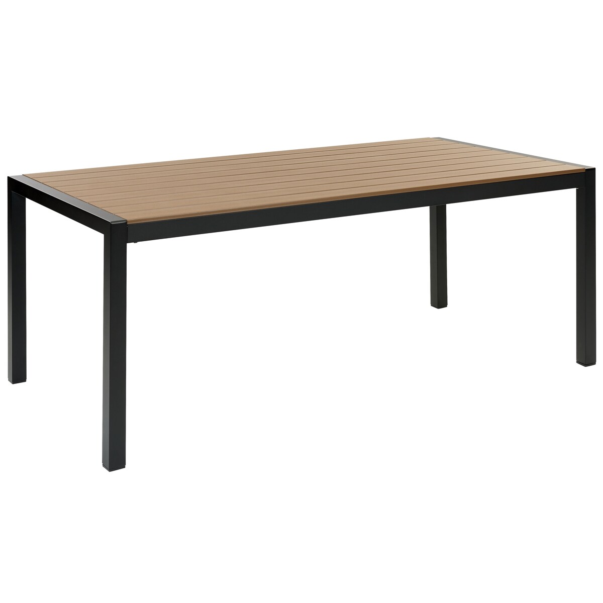 Stół ogrodowy VERNIO 180 cm 90 cm Metal Brązowy/ czarny
