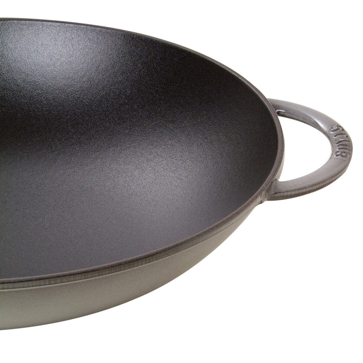 Wok żeliwny z pokrywką Staub - Grafitowy, 37 cm
