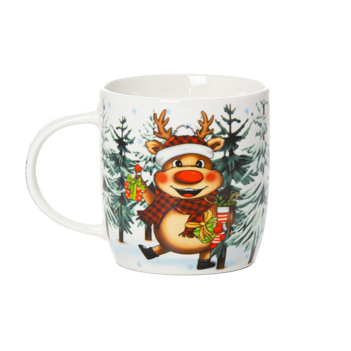 Kubek Świąteczny Ceramiczny Na Prezent 370 Ml Boże Narodzenie Renifer