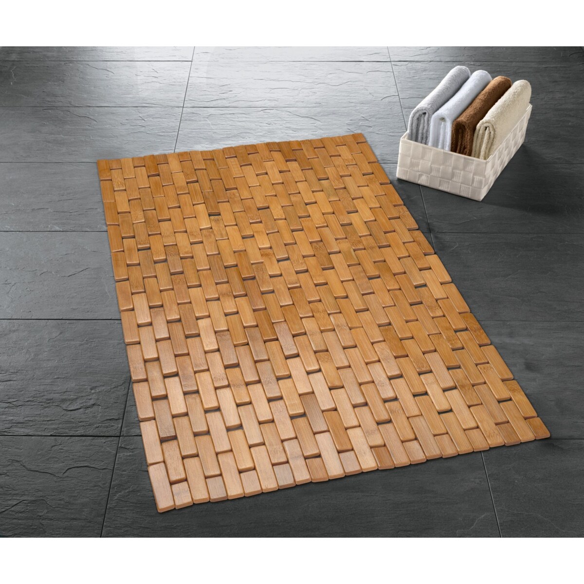 Kleine Wolke Palito Mata drewniana naturalny bambus 50x 70 cm