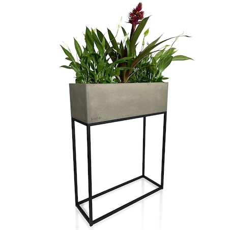 Kwietnik loftowy FIORINO szary 62x22x80 cm