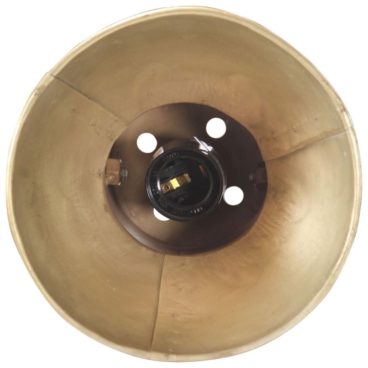 vidaXL Lampa ścienna w industrialnym stylu, mosiężna, okrągła, E27