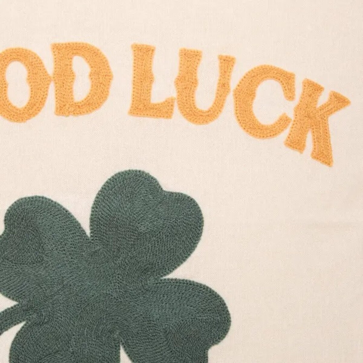 Poduszka dekoracyjna, bawełniana, Good Luck, 40x40 cm