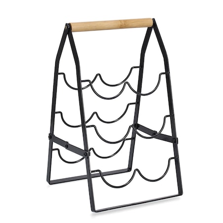 Przenośny stojak na wino, 6 butelek