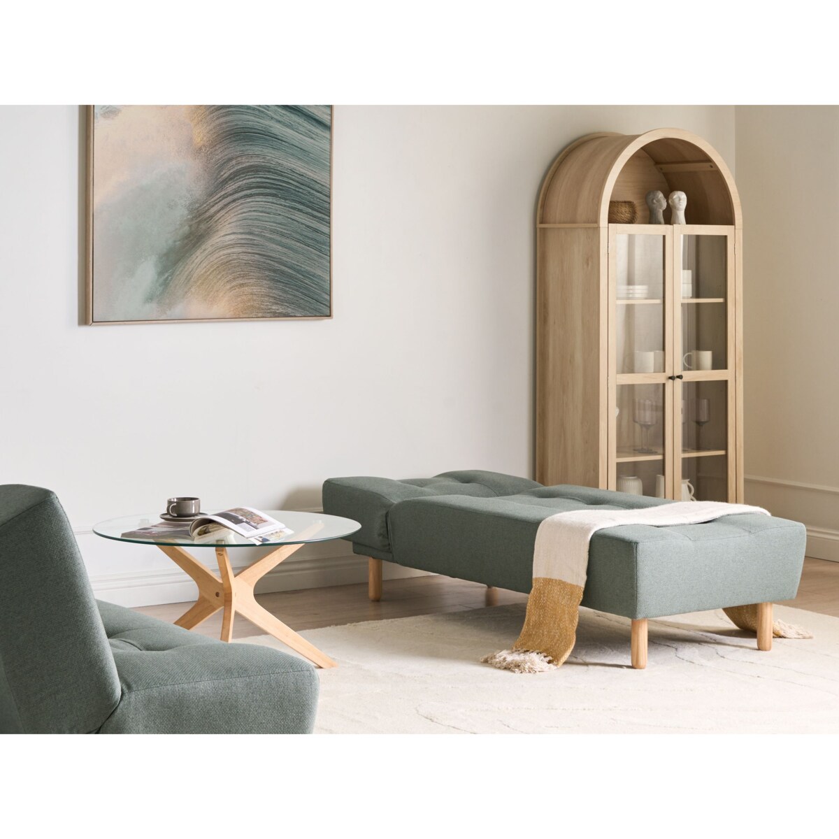 Szezlong ALSTEN Zielony