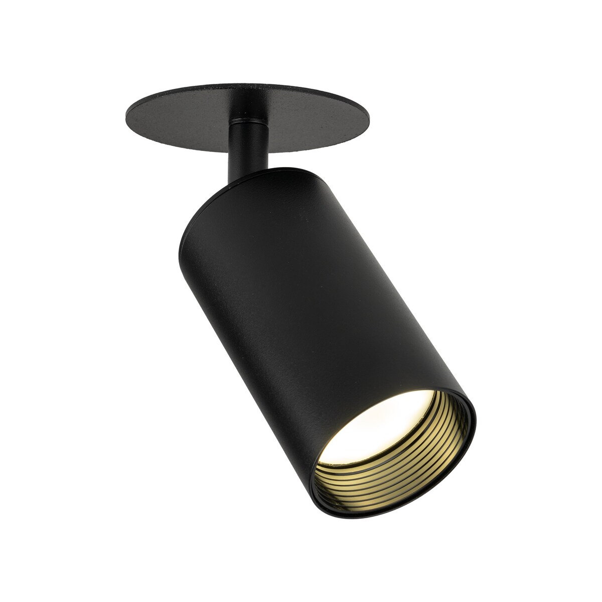 Lampa reflektor spot podtynkowy TK Lighting AMIS BLACK 10806 GU10 czarno-złota regulowana wpuszczana sufitowa