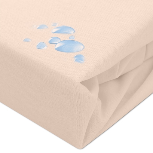 Prześcieradło ochronne wodoodporne z gumką 2w1, rozmiar 80x200 SG kolor beż