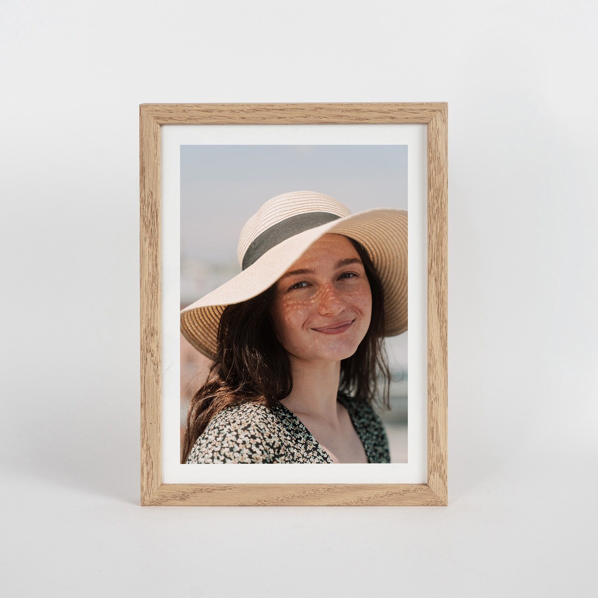 Ramka na zdjęcia 18x24 cm ramka drewniana dębowa naturalna foto ramka z litego drewna dębowego prostokątna OAK FRAMAI