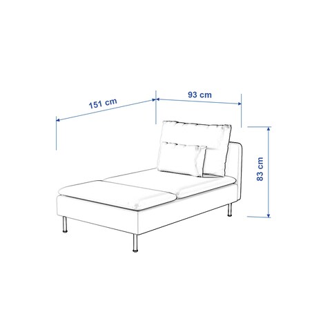 Pokrowiec na szezlong Söderhamn, kawowe wzory na beżowym tle, 93 x 151 x 83 cm, Cosy Home