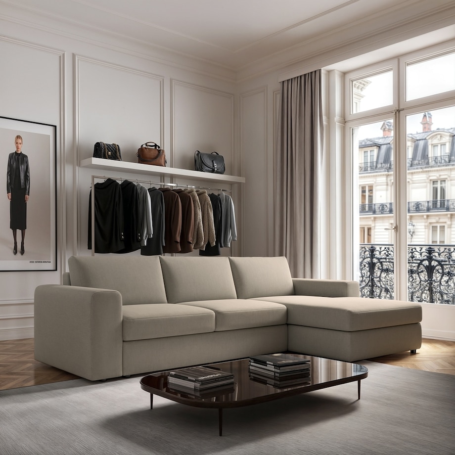 Sofa narożna prawa Baga XL beżowa