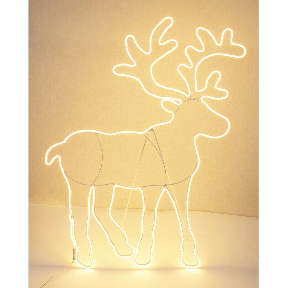 Dekoracja świąteczna LED, renifer, 100 x 80 cm