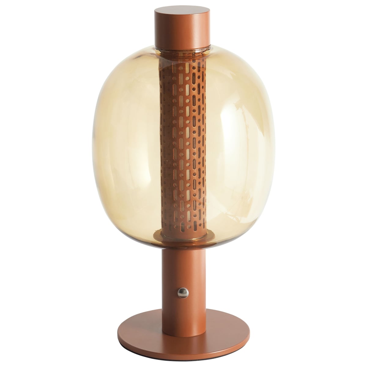 Bezprzewodowa lampa stołowa LED BOJO Ze ściemniaczem Metal Brązowy