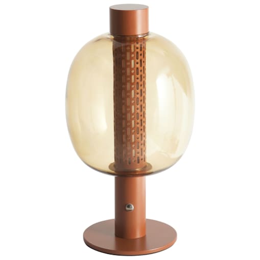Bezprzewodowa lampa stołowa LED BOJO Ze ściemniaczem Metal Brązowy