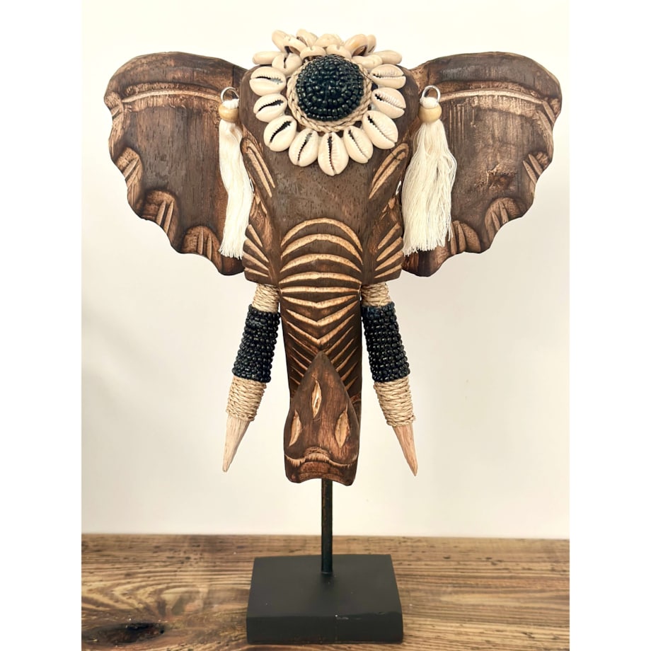 FIGURKA DEKORACYJNA SŁOŃ BRĄZOWY