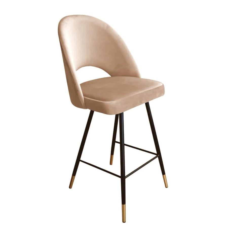 Hoker niski ISKAR VELVET GOLD beżowy