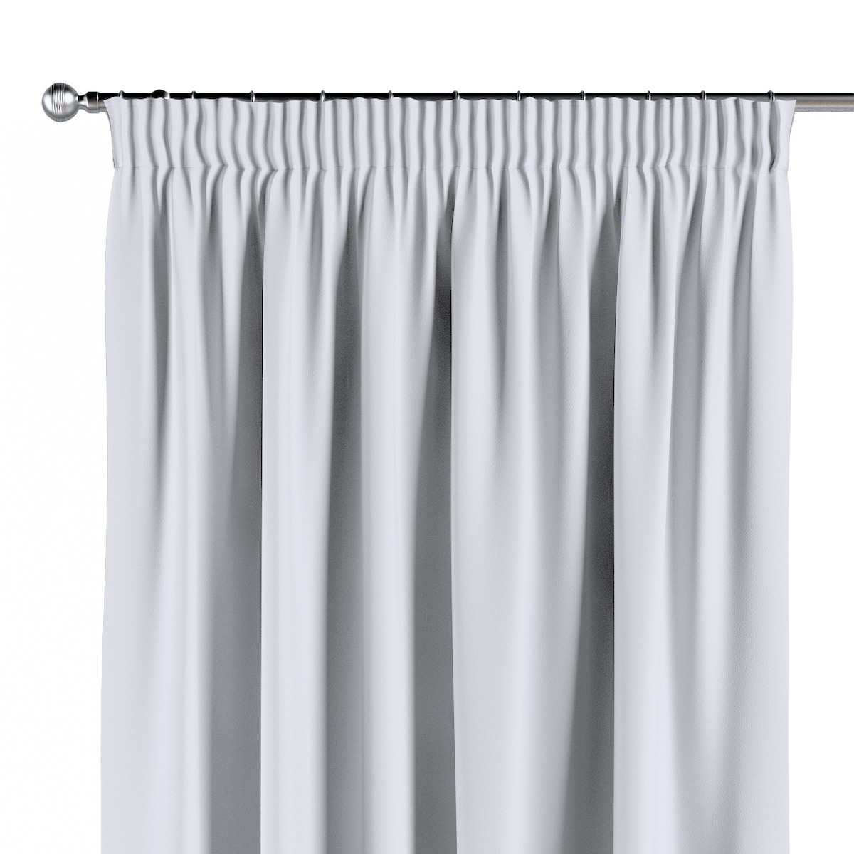 Zasłona na taśmie marszczącej 1 szt. 130x245 stalowa biel