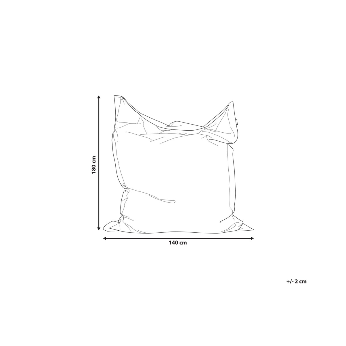 Pufa worek 140 x 180 cm purpurowy FUZZY