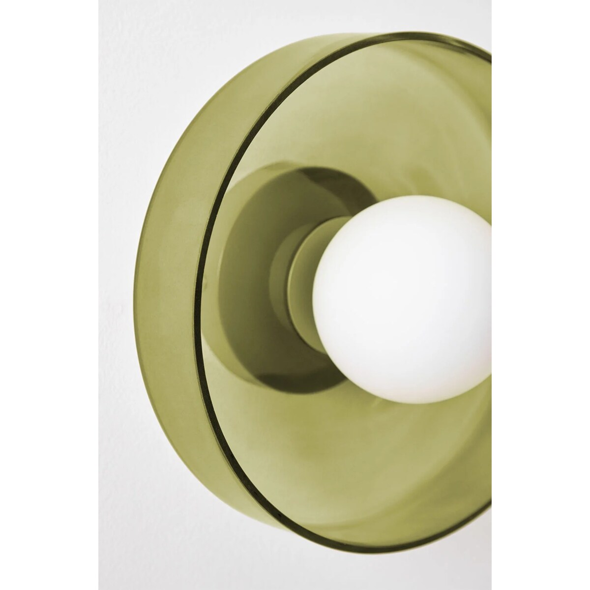 Kinkiet szklany Jaxal zielony Ø25 cm